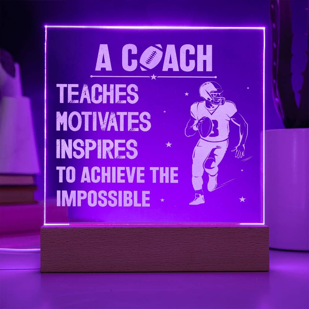 Coach Engraved Acrylic Square Plaque-Express Your Love Gifts