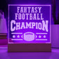 Fantasy Football Team Engraved Acrylic Square Plaque-Express Your Love Gifts