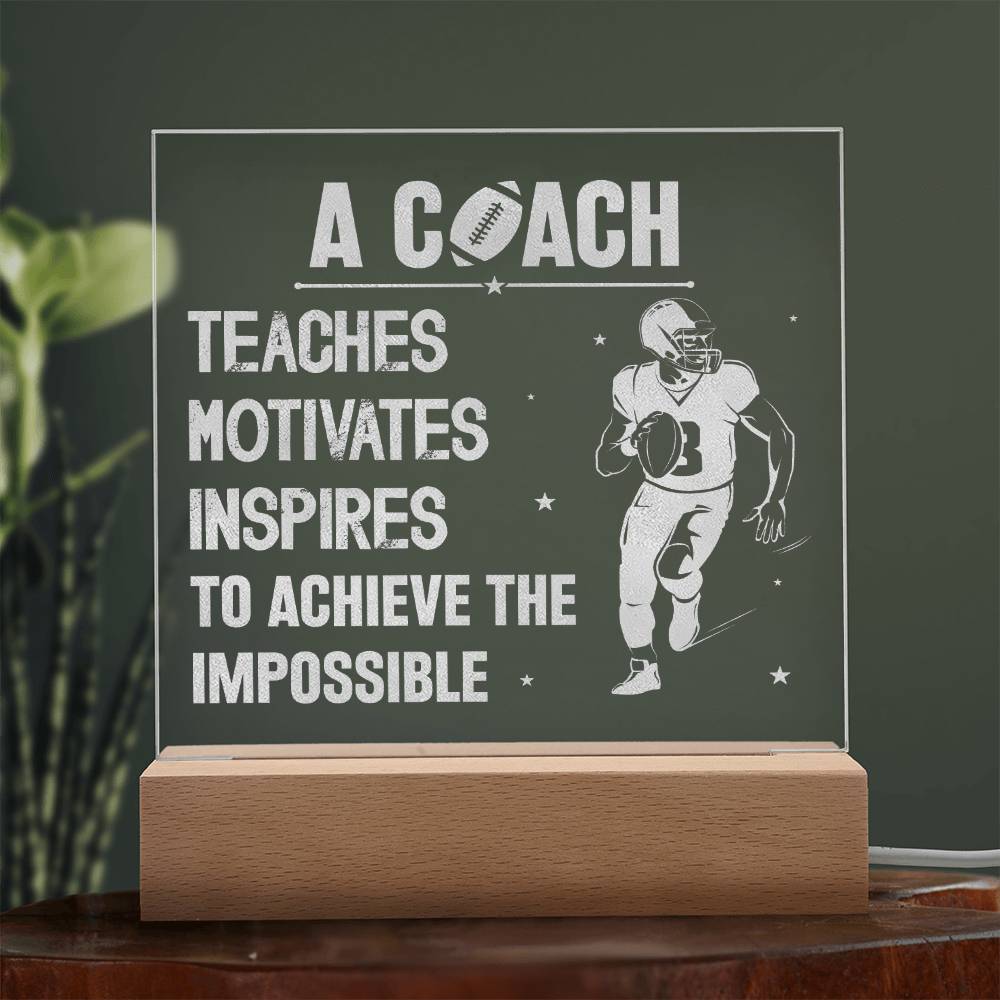 Coach Engraved Acrylic Square Plaque-Express Your Love Gifts