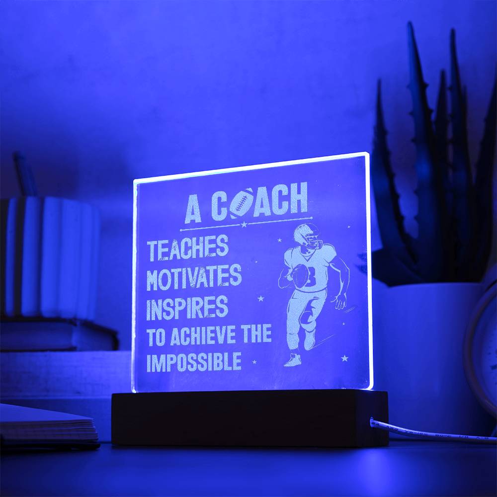 Coach Engraved Acrylic Square Plaque-Express Your Love Gifts