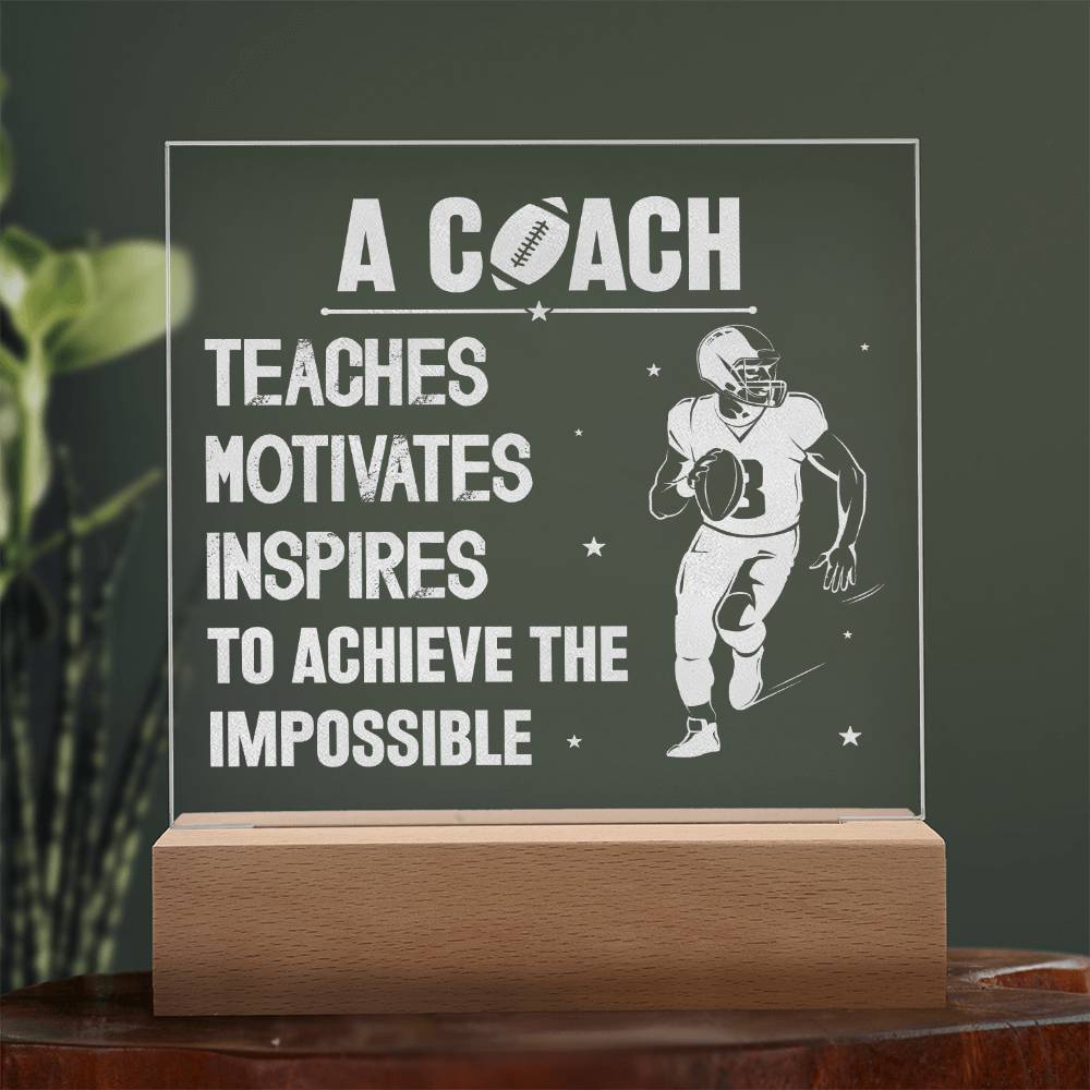 Coach Engraved Acrylic Square Plaque-Express Your Love Gifts