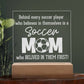 Behind Every Soccer Engraved Acrylic Square Plaque-Express Your Love Gifts