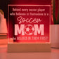Behind Every Soccer Engraved Acrylic Square Plaque-Express Your Love Gifts