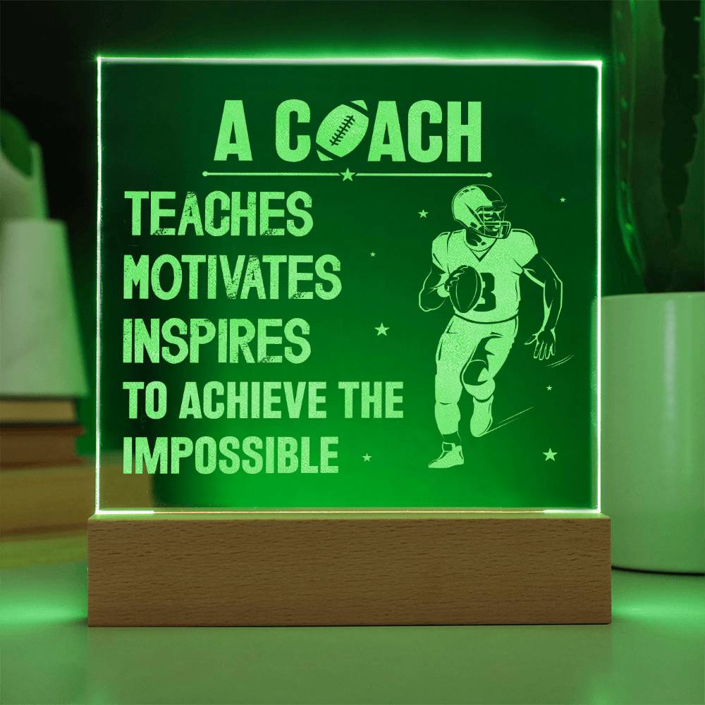 Coach Engraved Acrylic Square Plaque-Express Your Love Gifts