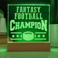 Fantasy Football Team Engraved Acrylic Square Plaque-Express Your Love Gifts