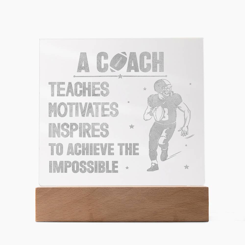 Coach Engraved Acrylic Square Plaque-Express Your Love Gifts