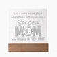 Behind Every Soccer Engraved Acrylic Square Plaque-Express Your Love Gifts