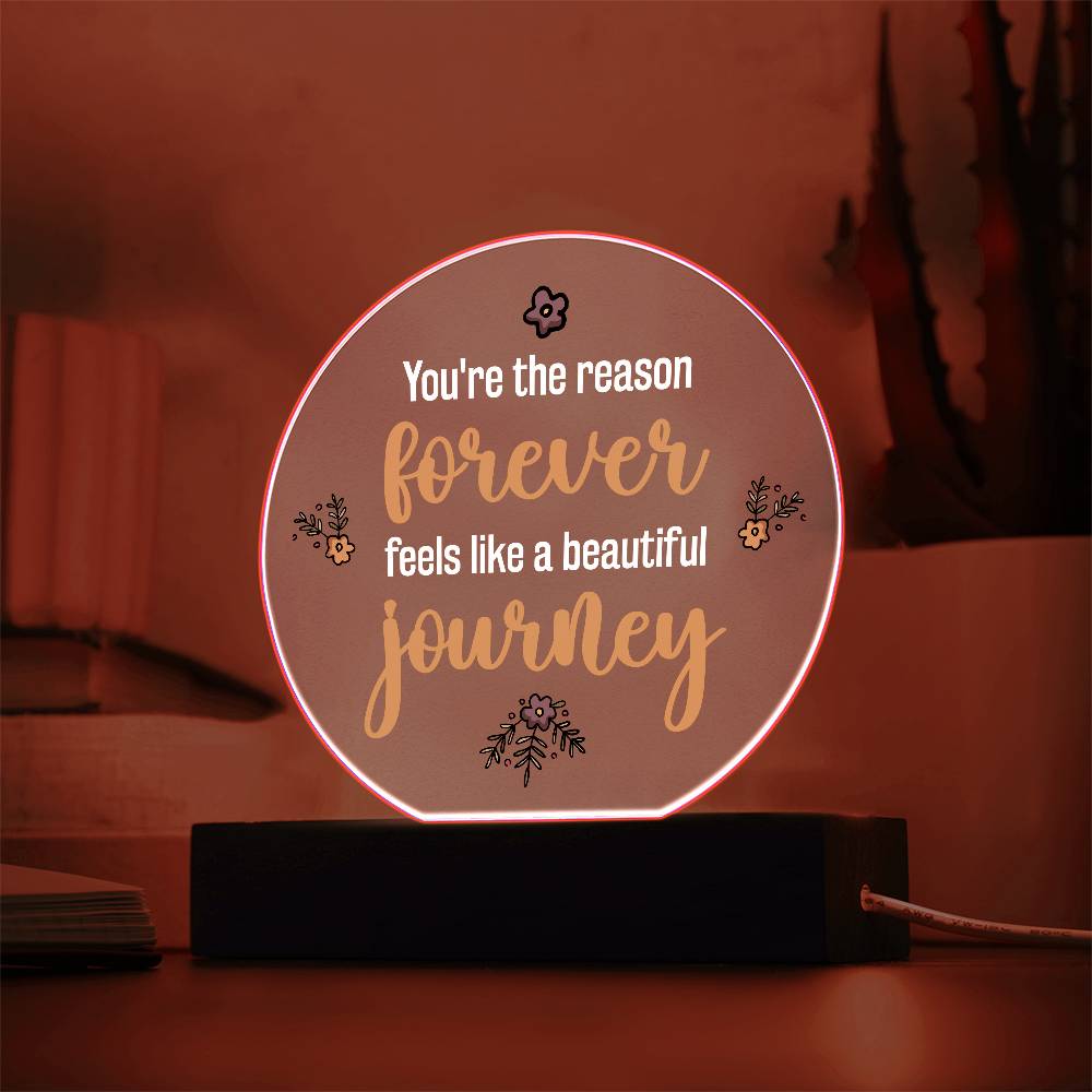 You're the Reason Printed Circle Acrylic Plaque-Express Your Love Gifts
