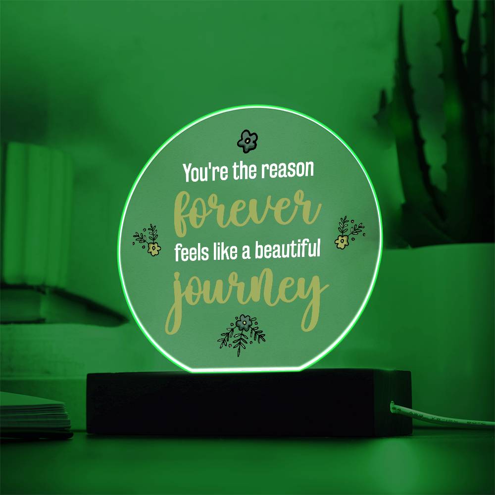 You're the Reason Printed Circle Acrylic Plaque-Express Your Love Gifts