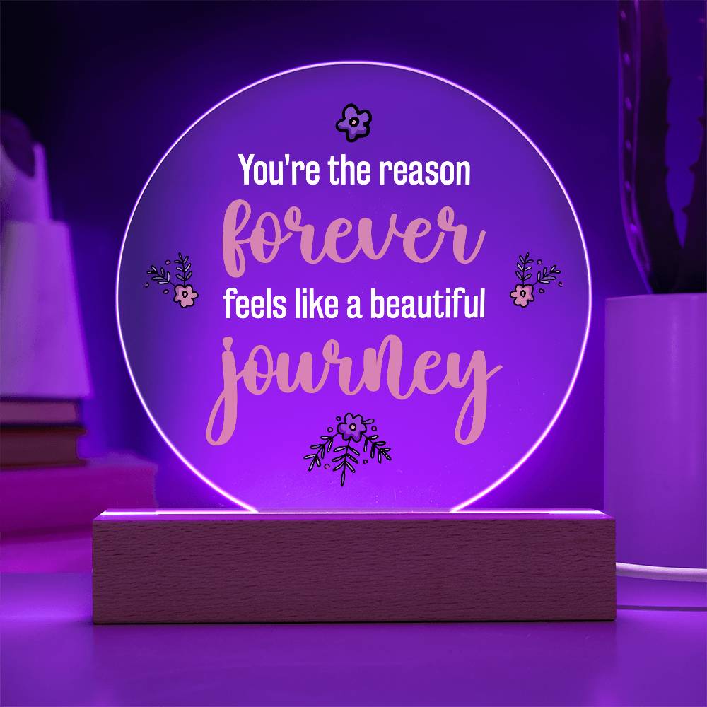 You're the Reason Printed Circle Acrylic Plaque-Express Your Love Gifts