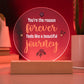 You're the Reason Printed Circle Acrylic Plaque-Express Your Love Gifts