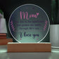 Mom Your Love is The Lighthouse Printed Circle Acrylic Plaque-Express Your Love Gifts