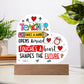 Teacher Teaches a Future Printed Heart Shaped Acrylic Plaque-Express Your Love Gifts
