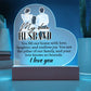 My Dear Husband Printed Heart Shaped Acrylic Plaque-Express Your Love Gifts
