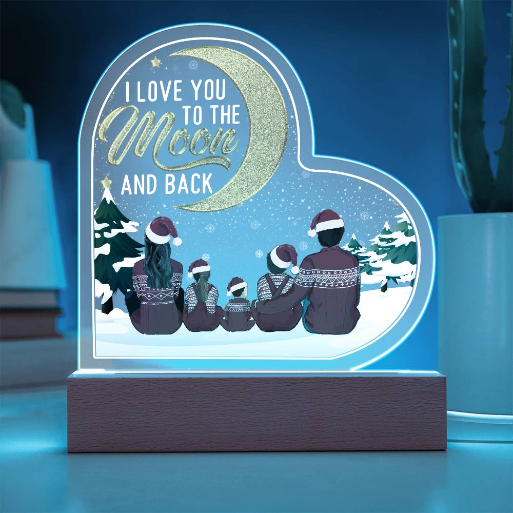 I Love You Printed Heart Shaped Acrylic Plaque-Express Your Love Gifts