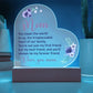 You Mean the World To UsPrinted Heart Shaped Acrylic Plaque-Express Your Love Gifts