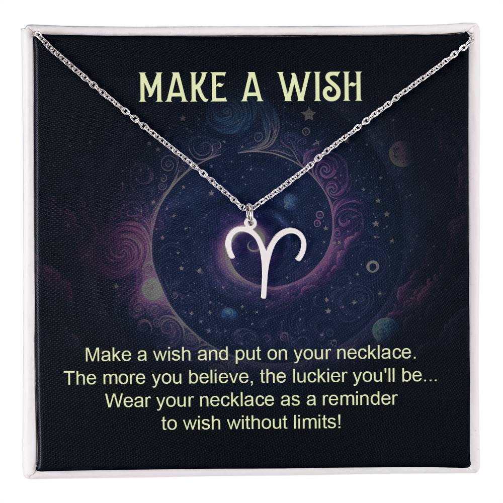 Make a Wish Zodiac Name Necklace-Express Your Love Gifts