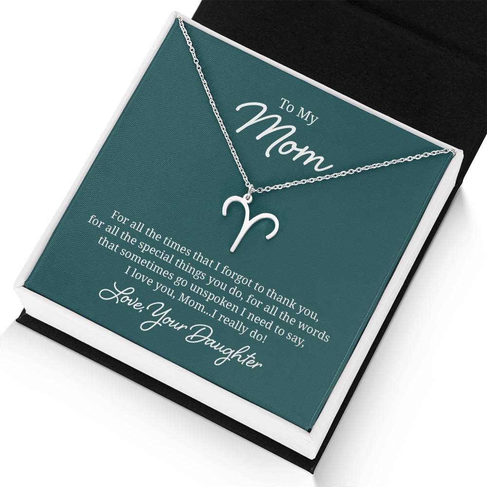 To My Mom For All The Times Zodiac Name Necklace-Express Your Love Gifts