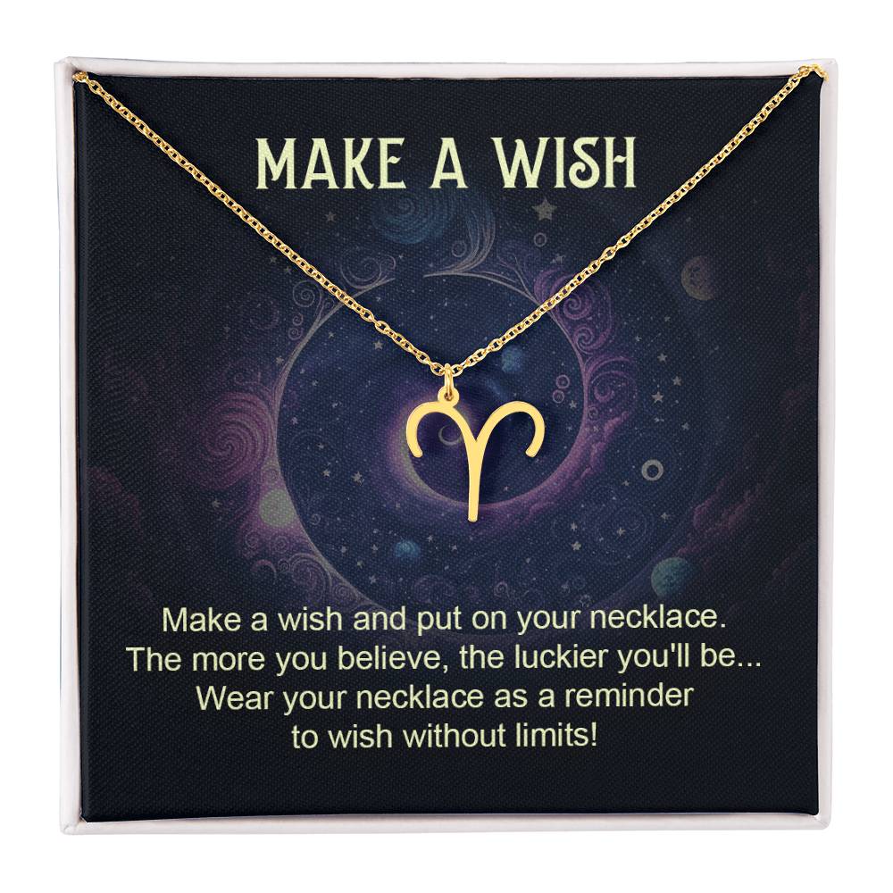 Make a Wish Zodiac Name Necklace-Express Your Love Gifts