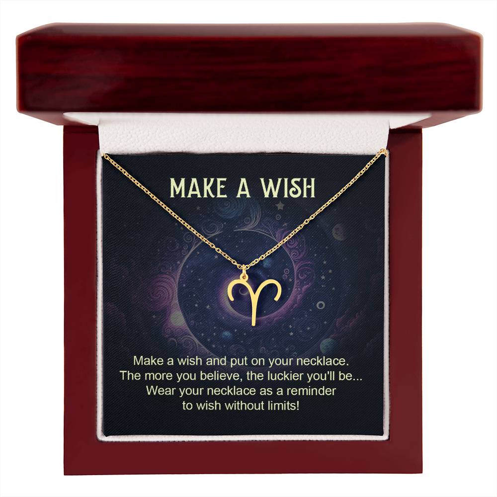 Make a Wish Zodiac Name Necklace-Express Your Love Gifts
