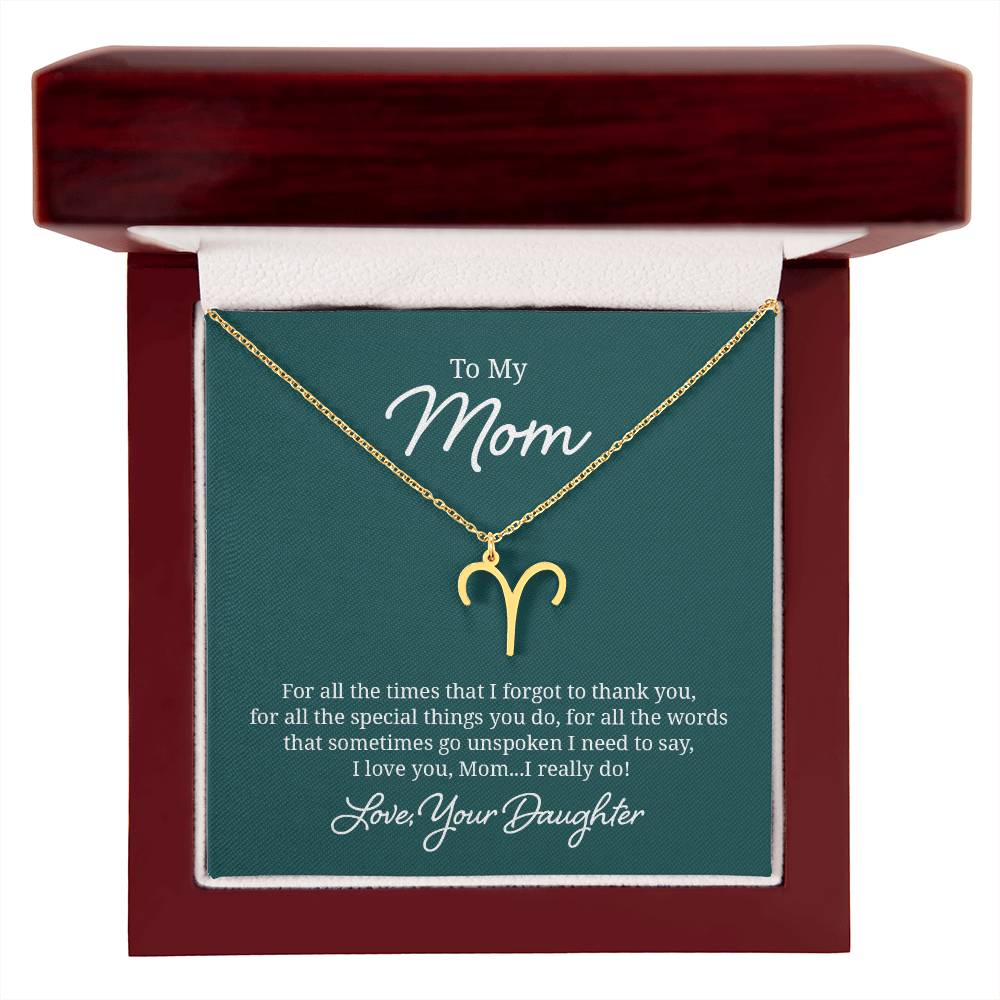To My Mom For All The Times Zodiac Name Necklace-Express Your Love Gifts