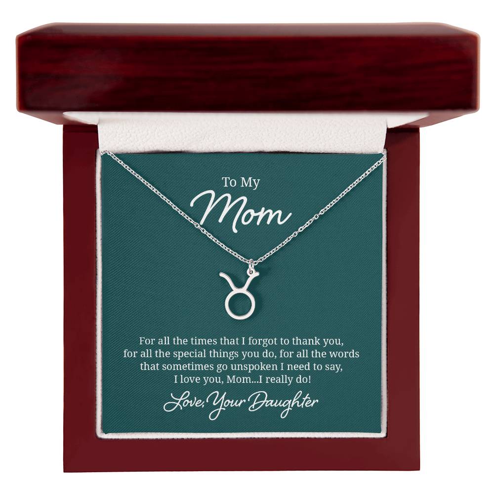 To My Mom For All The Times Zodiac Name Necklace-Express Your Love Gifts