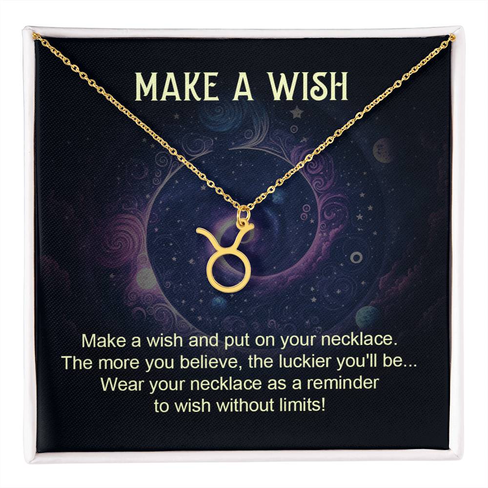 Make a Wish Zodiac Name Necklace-Express Your Love Gifts