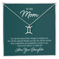 To My Mom For All The Times Zodiac Name Necklace-Express Your Love Gifts