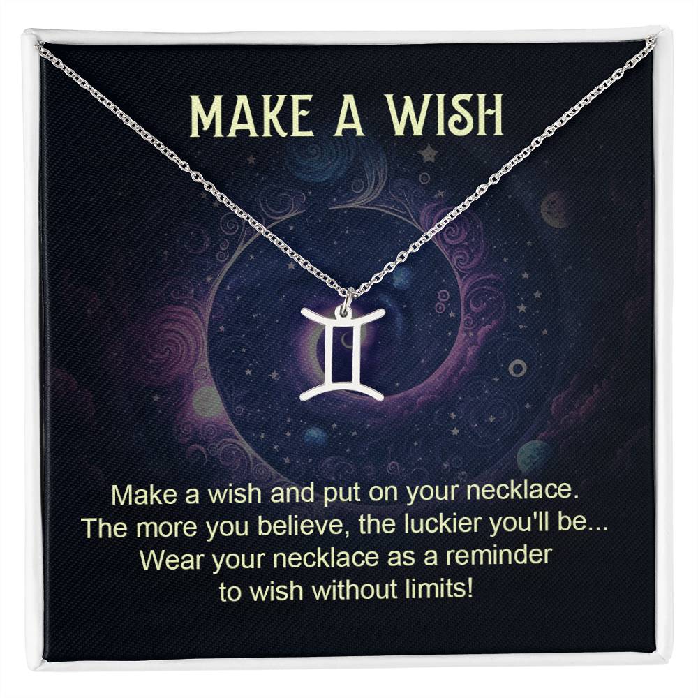 Make a Wish Zodiac Name Necklace-Express Your Love Gifts