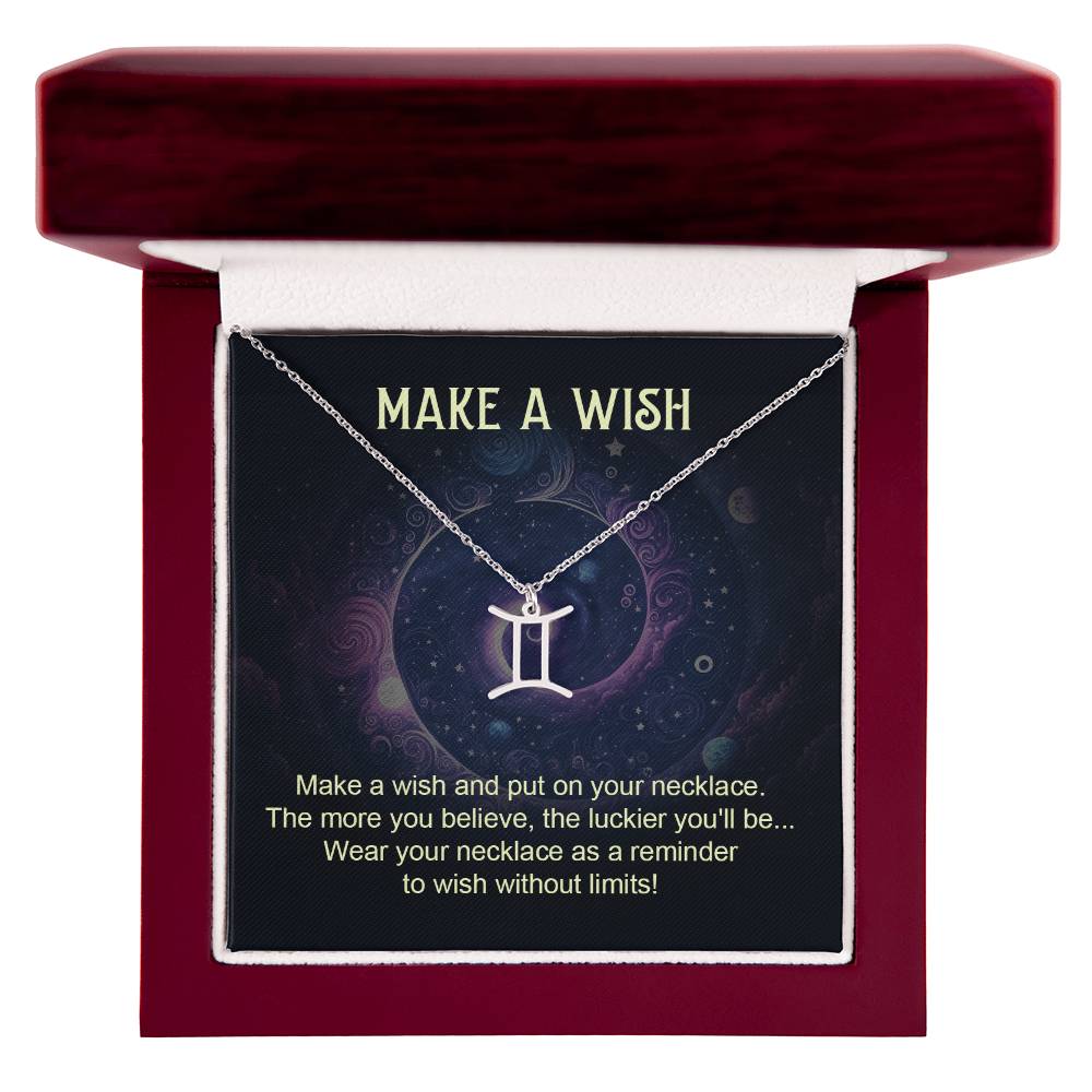 Make a Wish Zodiac Name Necklace-Express Your Love Gifts