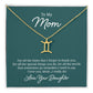 To My Mom For All The Times Zodiac Name Necklace-Express Your Love Gifts