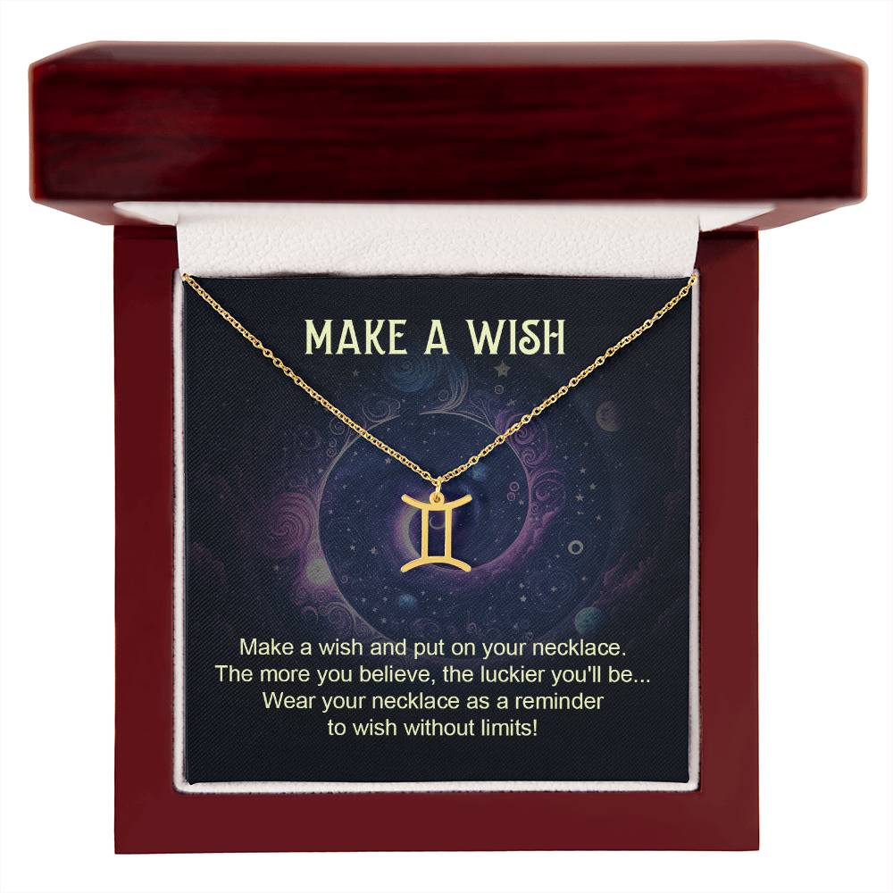 Make a Wish Zodiac Name Necklace-Express Your Love Gifts