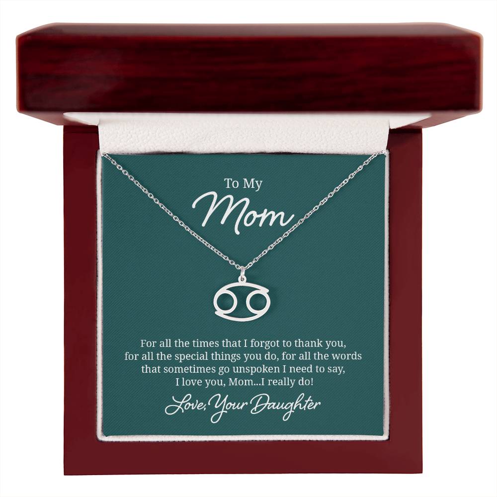 To My Mom For All The Times Zodiac Name Necklace-Express Your Love Gifts
