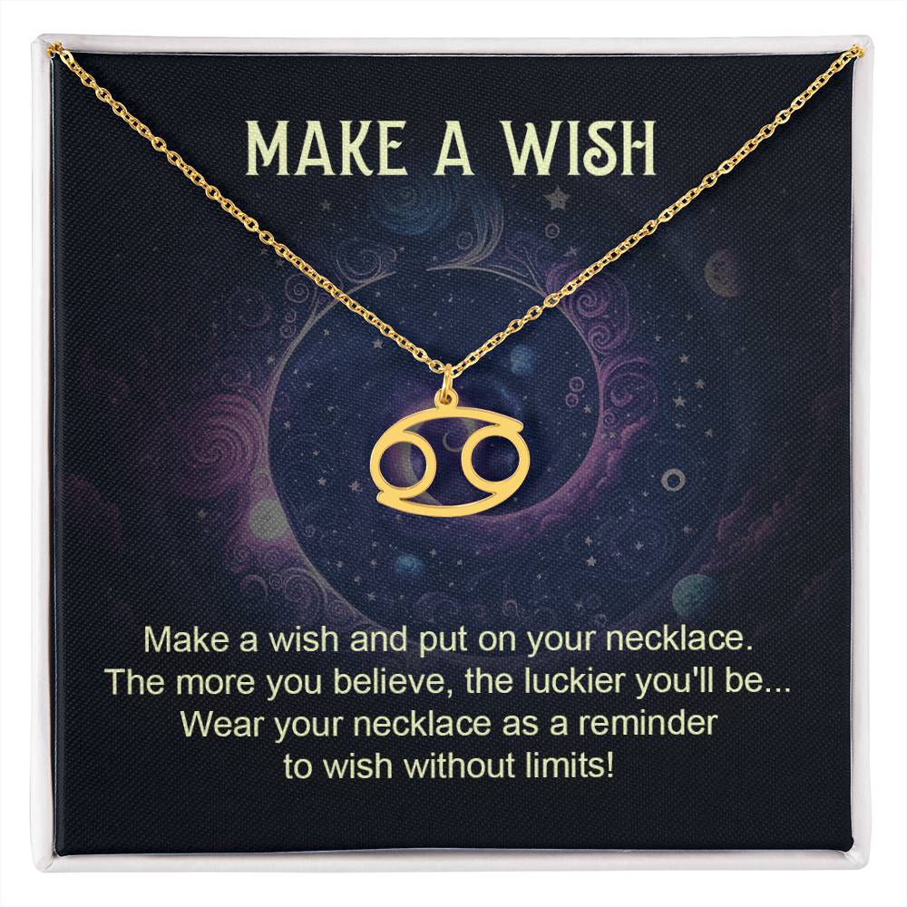 Make a Wish Zodiac Name Necklace-Express Your Love Gifts