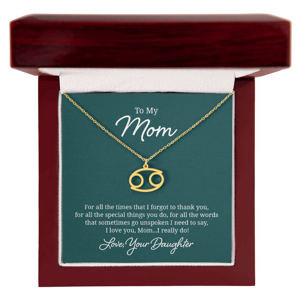 To My Mom For All The Times Zodiac Name Necklace-Express Your Love Gifts