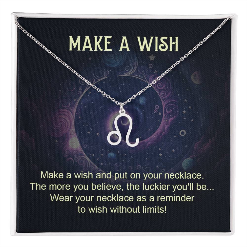 Make a Wish Zodiac Name Necklace-Express Your Love Gifts