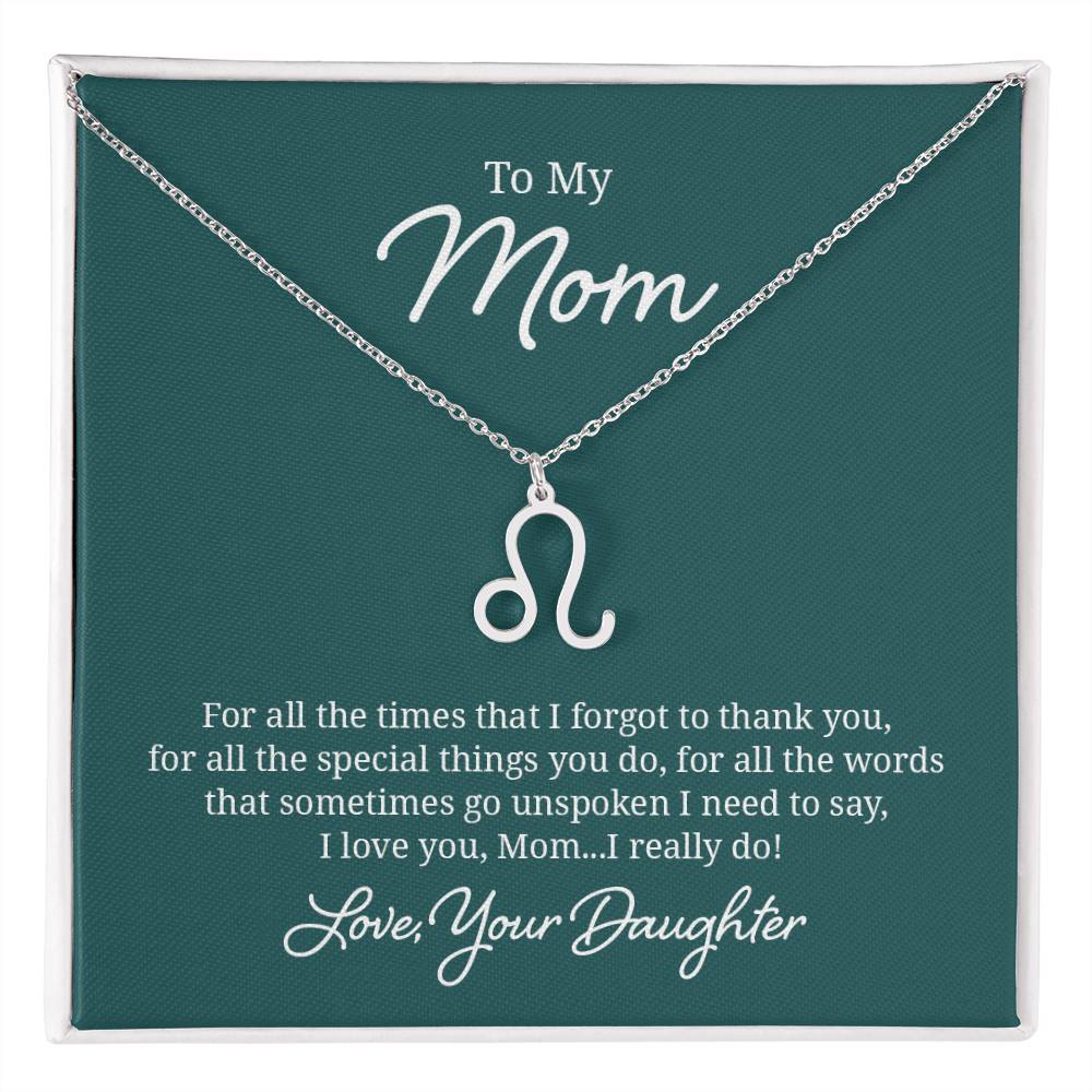 To My Mom For All The Times Zodiac Name Necklace-Express Your Love Gifts