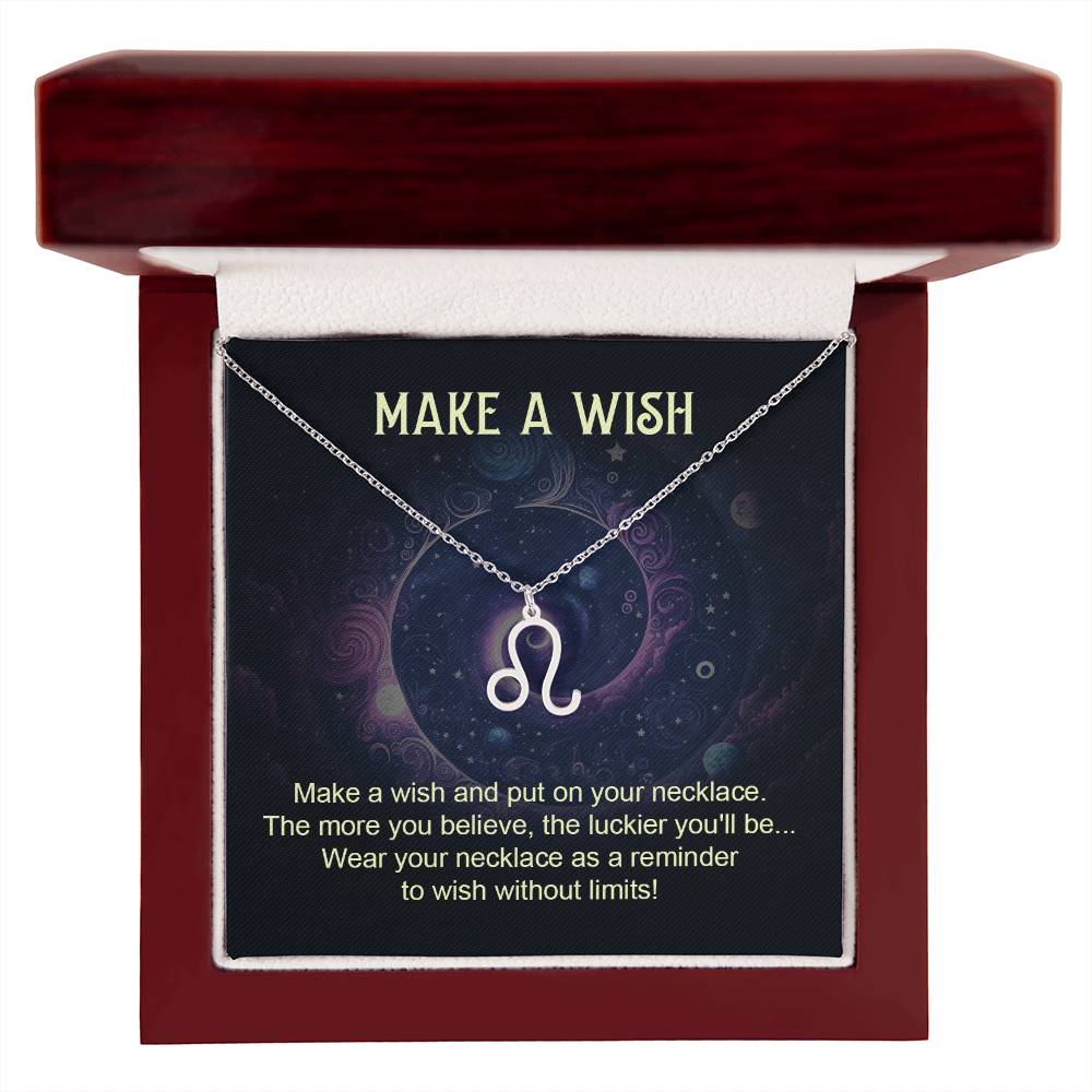 Make a Wish Zodiac Name Necklace-Express Your Love Gifts