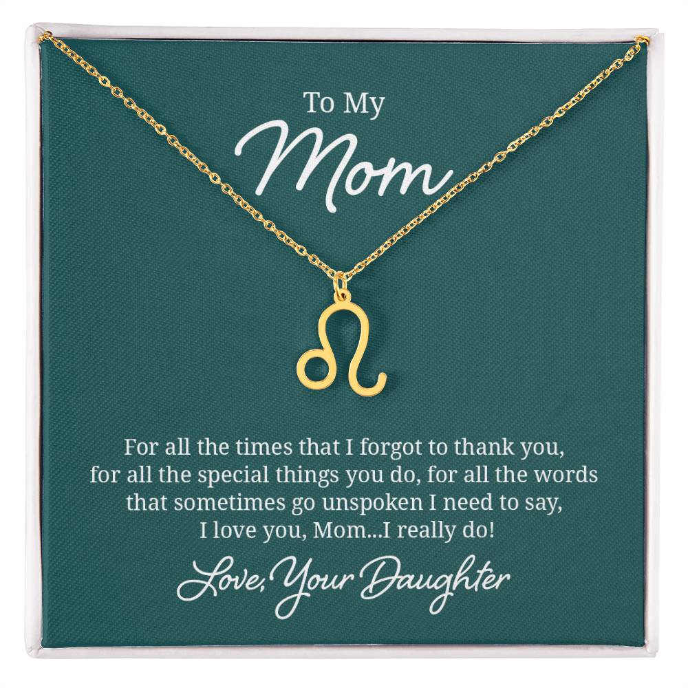 To My Mom For All The Times Zodiac Name Necklace-Express Your Love Gifts