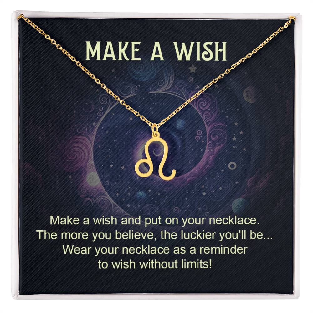 Make a Wish Zodiac Name Necklace-Express Your Love Gifts