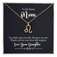 To My Bonus Mom Life Gave Me You Zodiac Name Necklace-Express Your Love Gifts