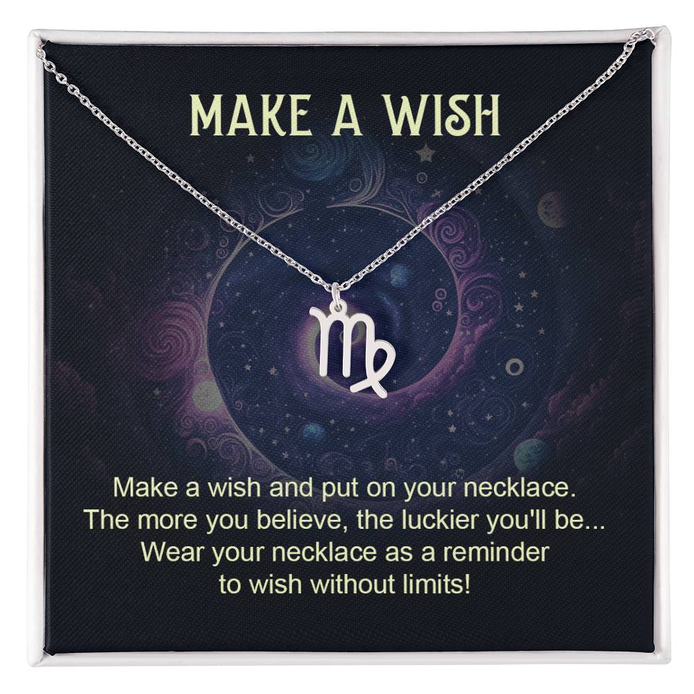 Make a Wish Zodiac Name Necklace-Express Your Love Gifts