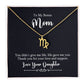 To My Bonus Mom Life Give Me You Zodiac Sign Necklace, Stainless Steel or 18K Gold Adjustable Chain-Express Your Love Gifts