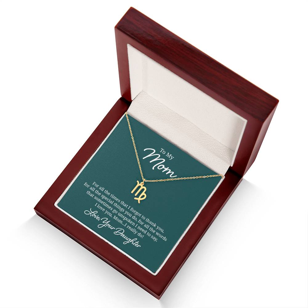 To My Mom For All The Times Zodiac Name Necklace-Express Your Love Gifts