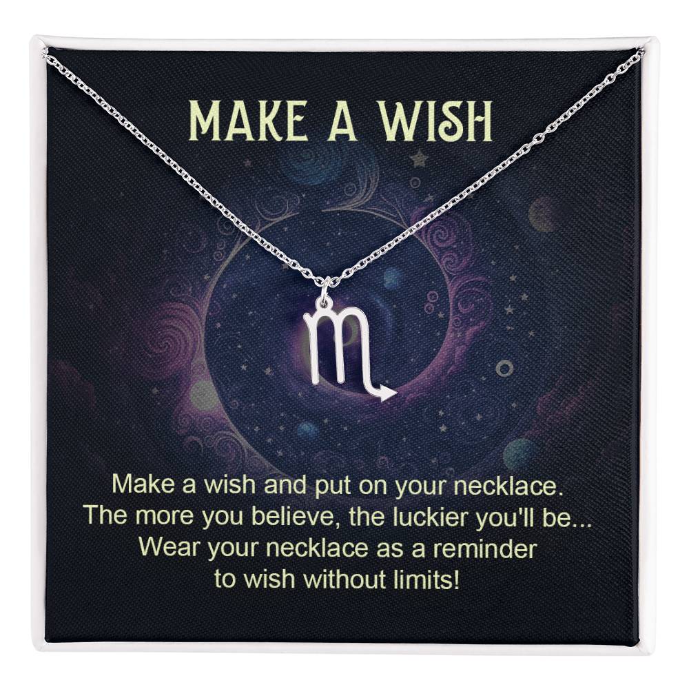 Make a Wish Zodiac Name Necklace-Express Your Love Gifts