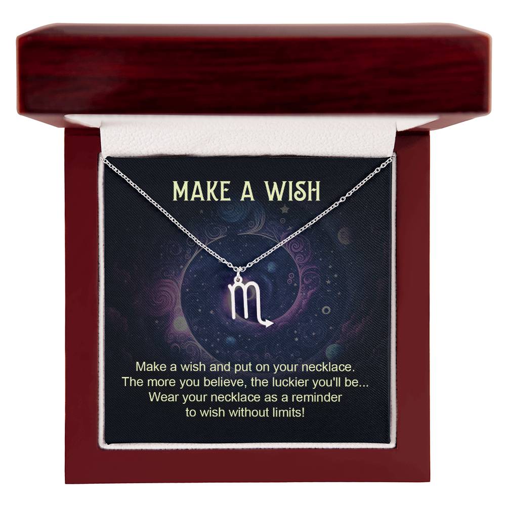 Make a Wish Zodiac Name Necklace-Express Your Love Gifts