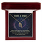 Make a Wish Zodiac Sign Necklace, Stainless Steel or 18K Gold Adjustable Chain-Express Your Love Gifts