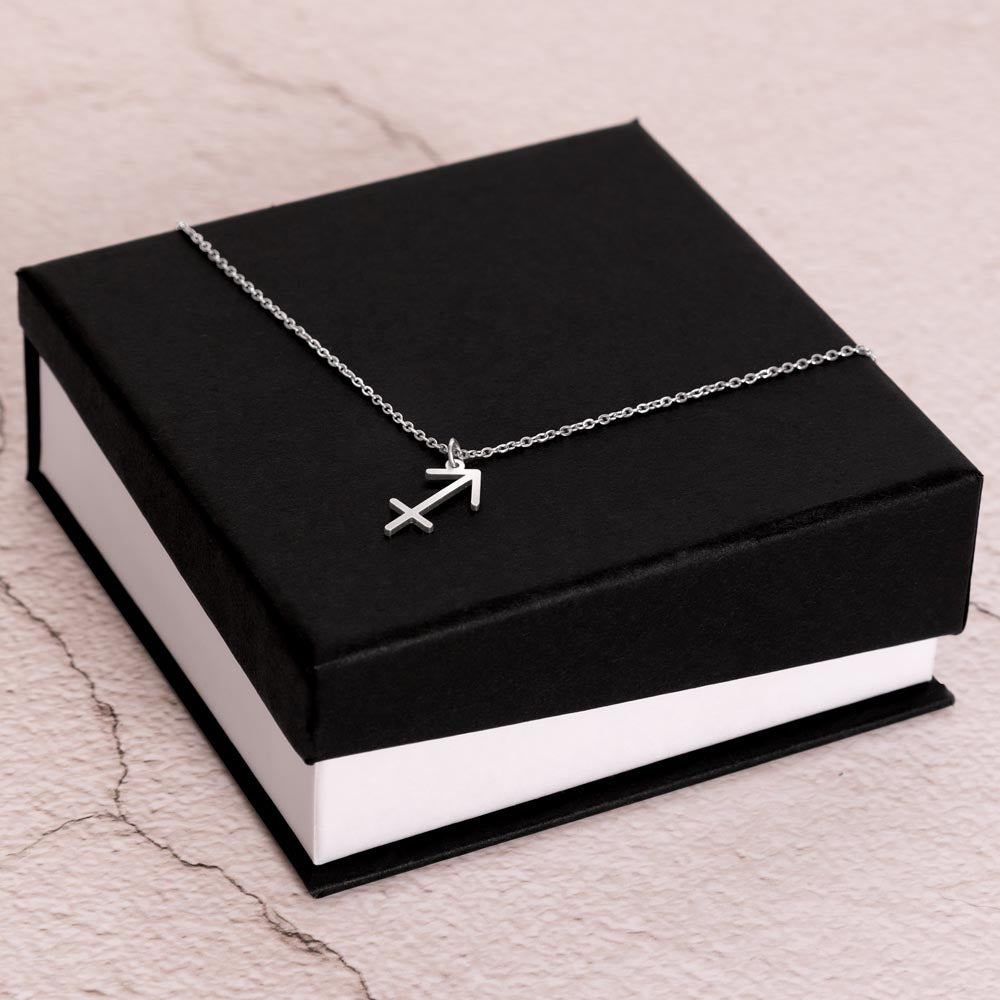 Happy Birthday Sagittarius Zodiac Name Necklace-Express Your Love Gifts