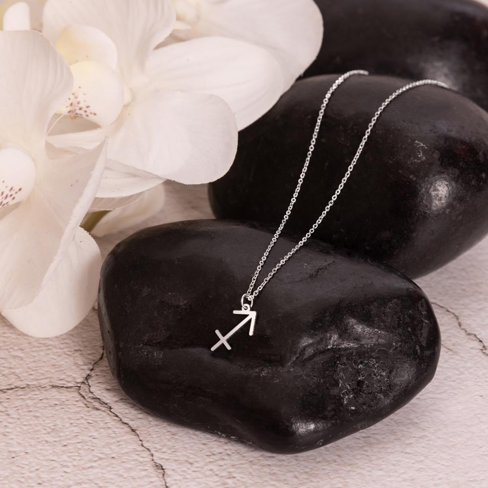 Happy Birthday Sagittarius Zodiac Name Necklace-Express Your Love Gifts
