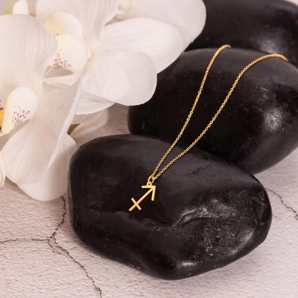 Happy Birthday Sagittarius Zodiac Name Necklace-Express Your Love Gifts